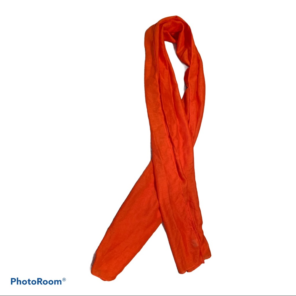 Orange Linen Scarf